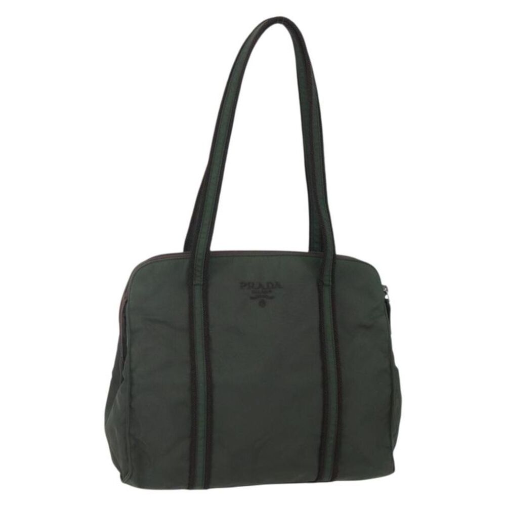 Prada Vintage Tote Tessuto Khaki Nylon Tote Bag Bag